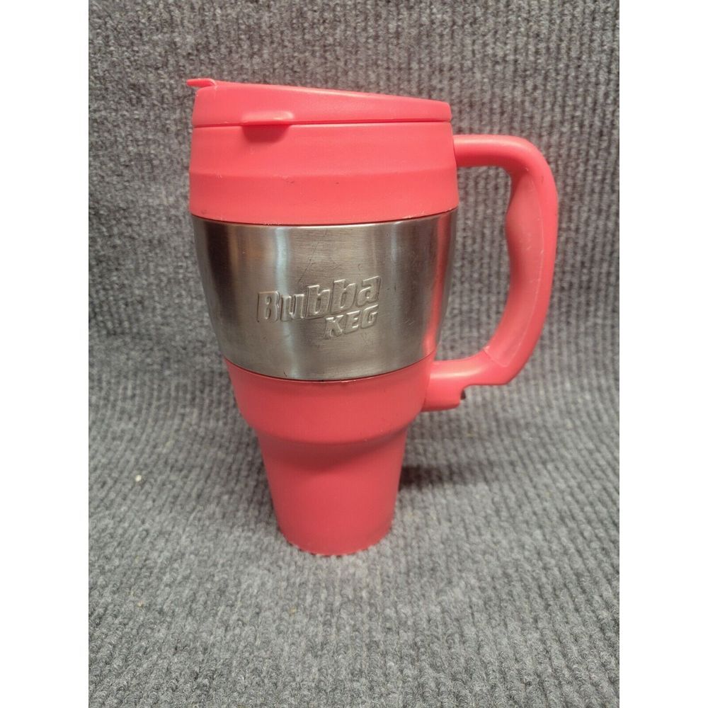 Bubba Keg 34oz Insulated Travel Mug Pink Stainless Steel Thermal Cup with Handle